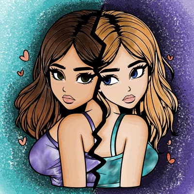 realistic girl split