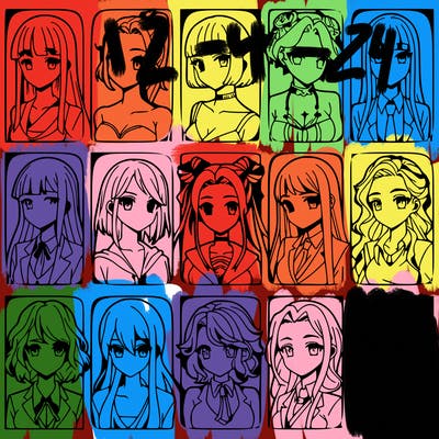 girls that look diffrent anime