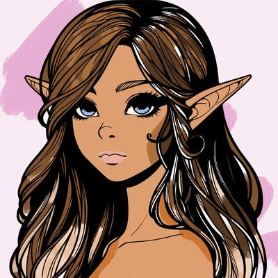 elf girl realistic dark fantasy