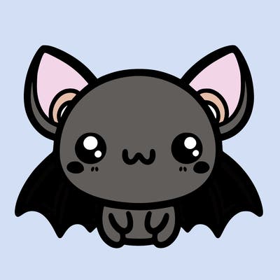 kawaii halloween bat
