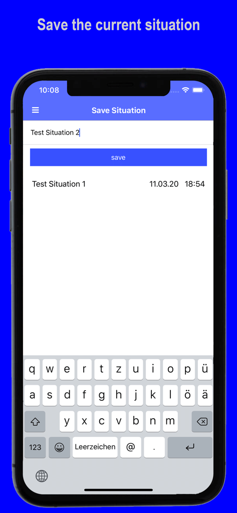Interface of the Protest sailing app showing the screen to save and name a race rule situation