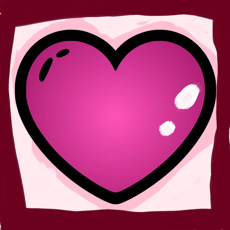 a blank heart