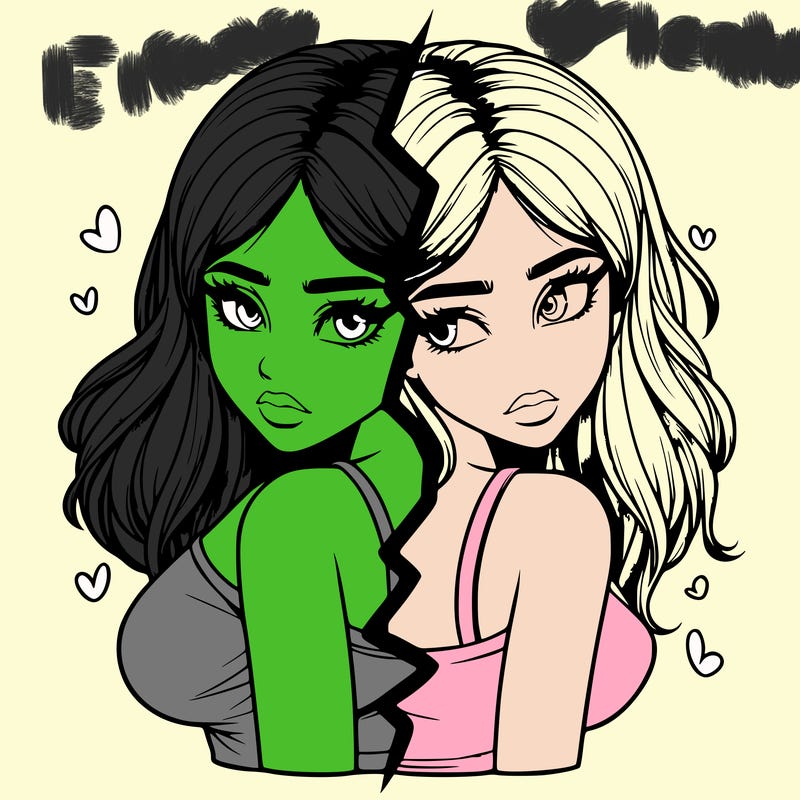 realistic girl split