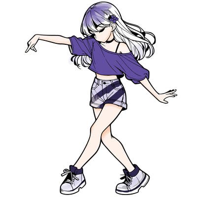 realistic girl danceing
