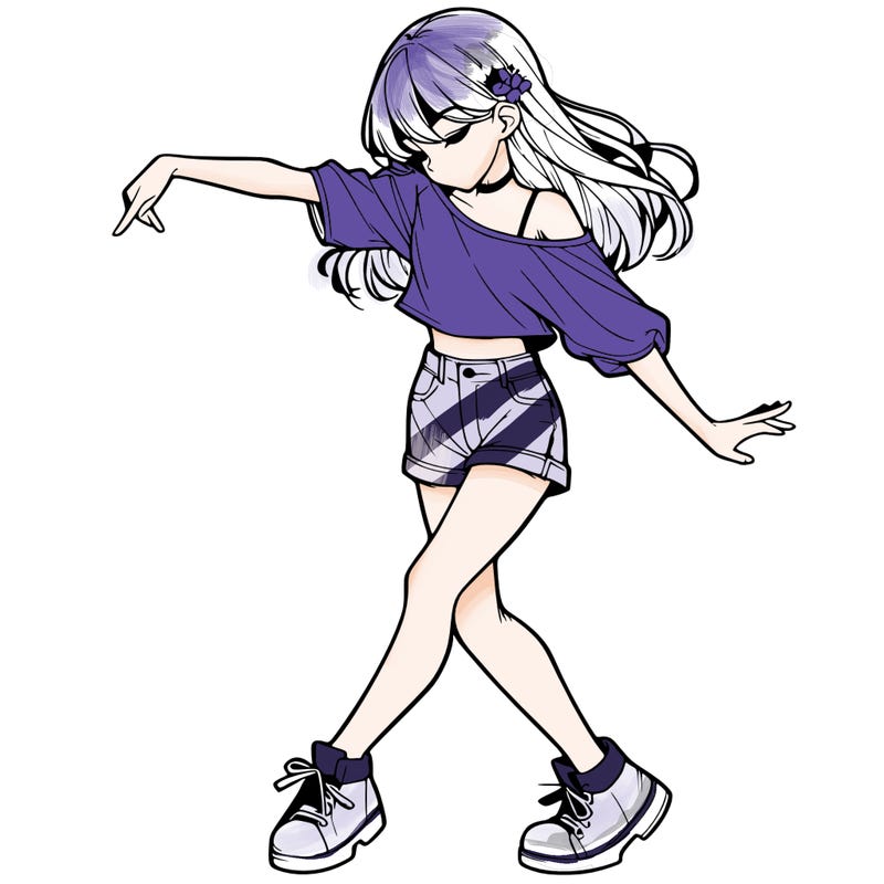 realistic girl danceing