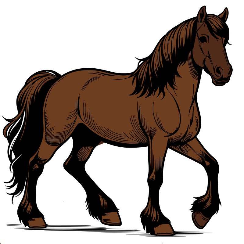 realistic horse