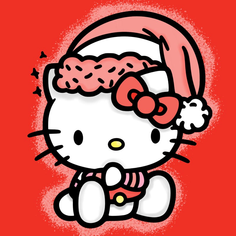 hello kitty in a santa hat