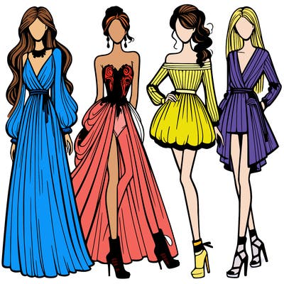 fashion models dresses