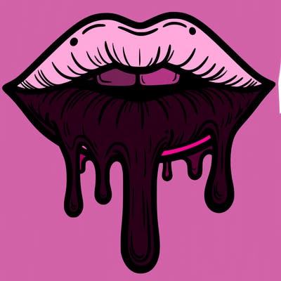 dripping lips