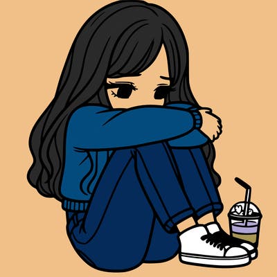 a girl  after a breakup