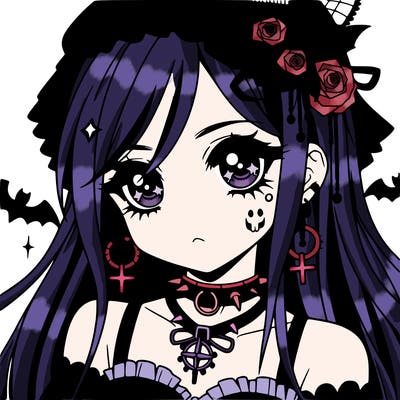 anime - goth girl