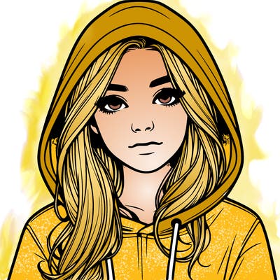 realistic girl with a hoodie