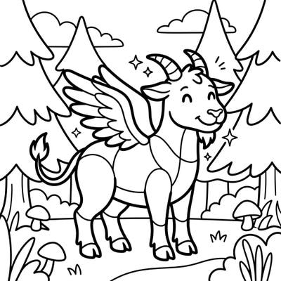 Discover a delightful Jersey Devil coloring page specially designed for toddlers. Its thick lines and large, simple shapes are perfect for little hands to practice fine motor skills and enjoy creative fun.