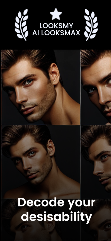 매력도 및 룩스맥싱 점수에 대한 남성의 AI 얼굴 분석