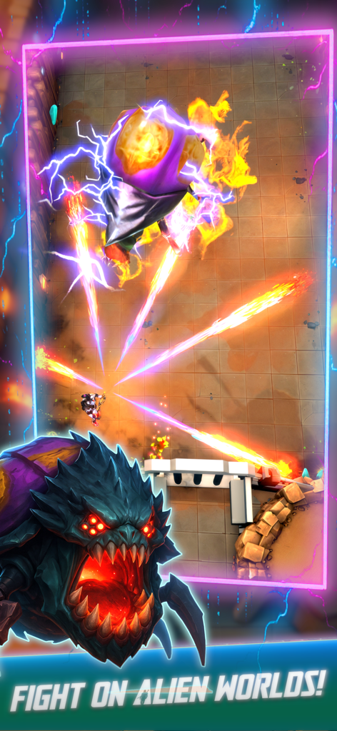 Space Quest: Alien Invasion - Combattimento esplosivo in uno sparatutto dall'alto contro un boss alieno gigante in Space Quest Alien Invasion