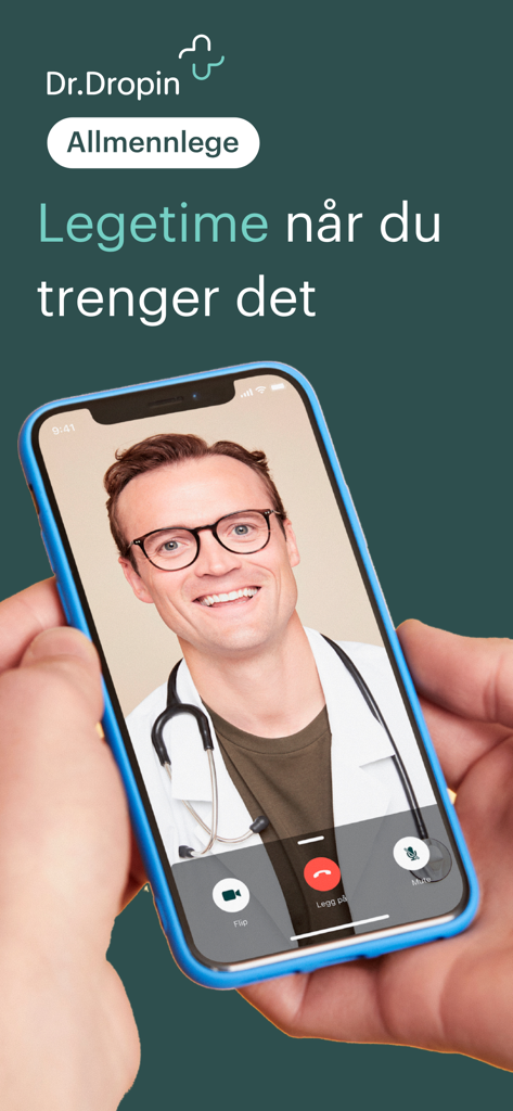 Dr.Dropin - A person holding a smartphone during a video consultation with a doctor using the Dr.Dropin mobile app