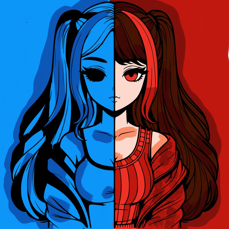 realistic girl split