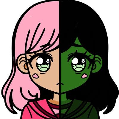 a split of a girl