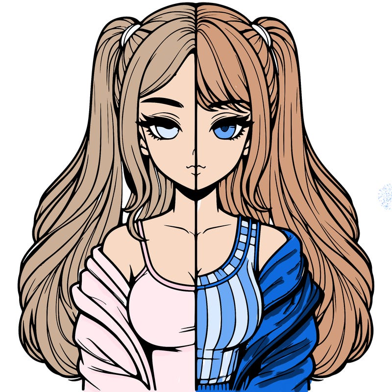 realistic girl split