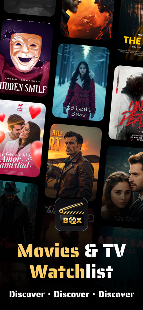 Movies Box - Movies & TV Show - Movies and TV show watchlist app screen showing movie poster collection