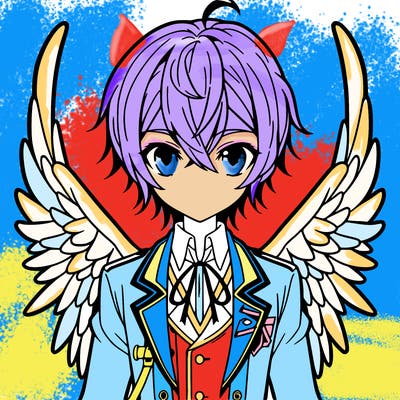 anime boy with wings
