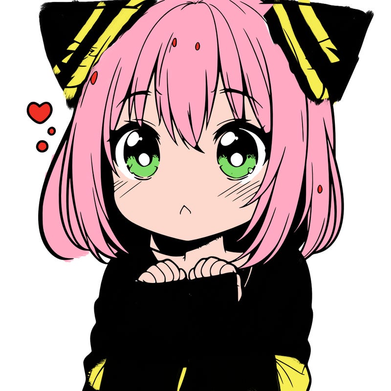 shy anime catgirl