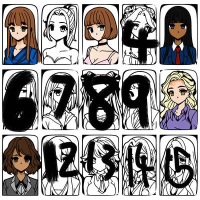 girls that look diffrent anime