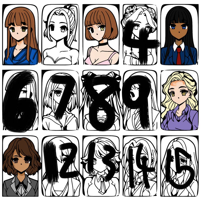 girls that look diffrent anime