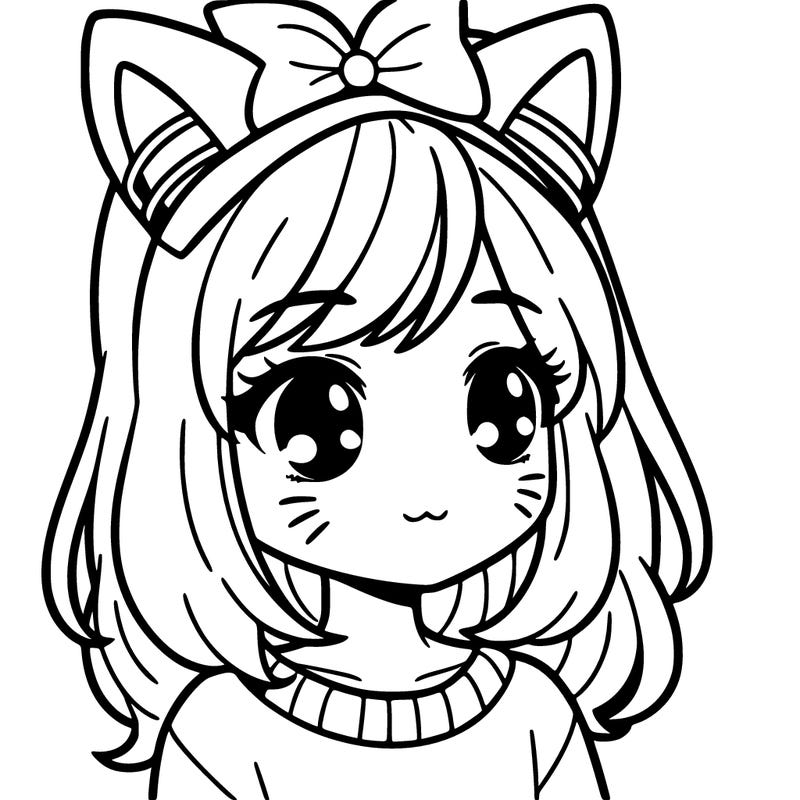 girl with cat ears