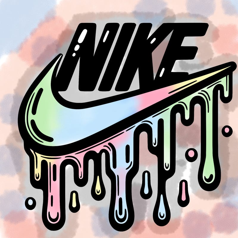 dripping nike logo