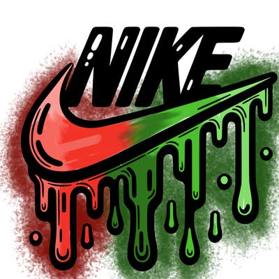 dripping nike logo