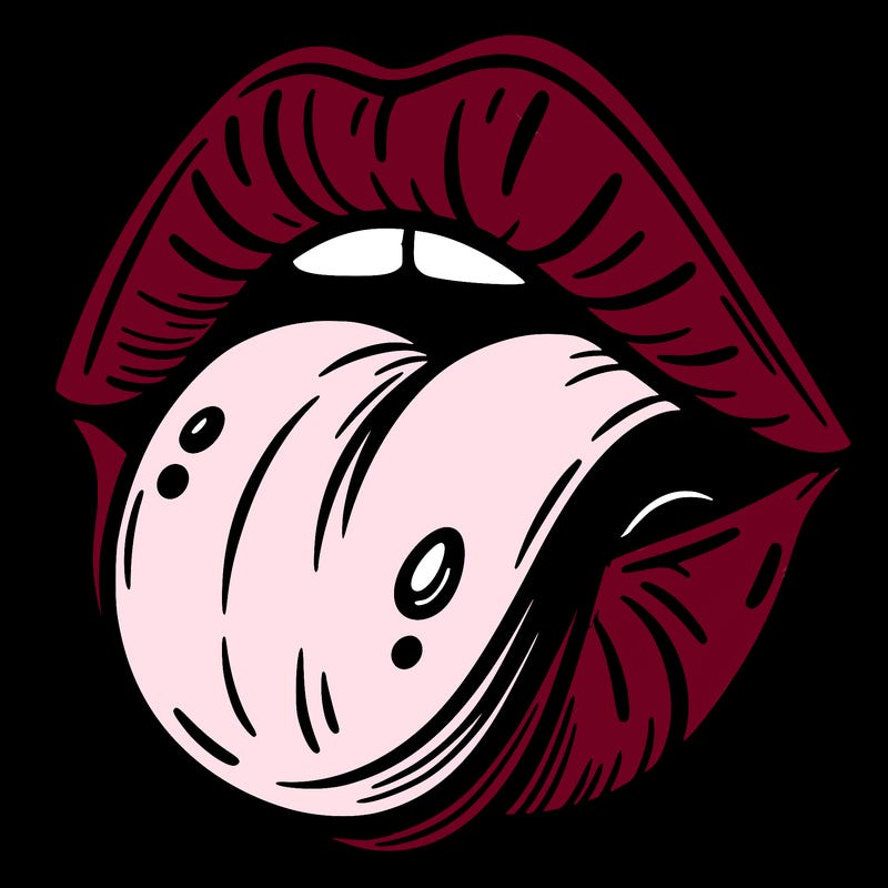 lips with tongue out