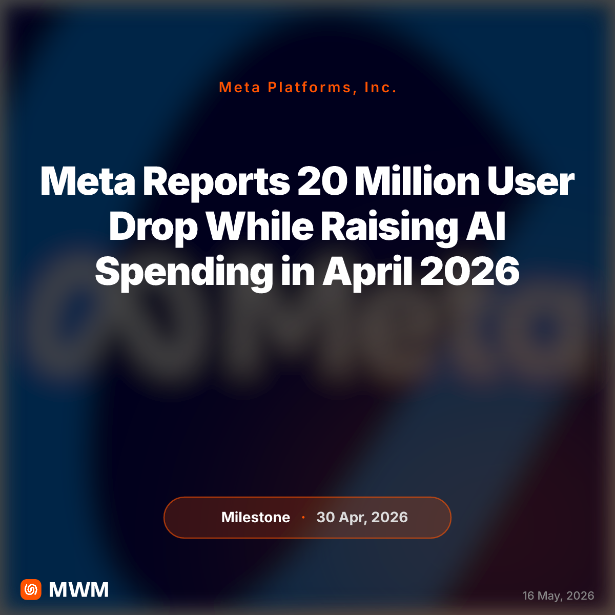 Meta Reports 20 Million User Drop While Raising AI Spending in April 2026