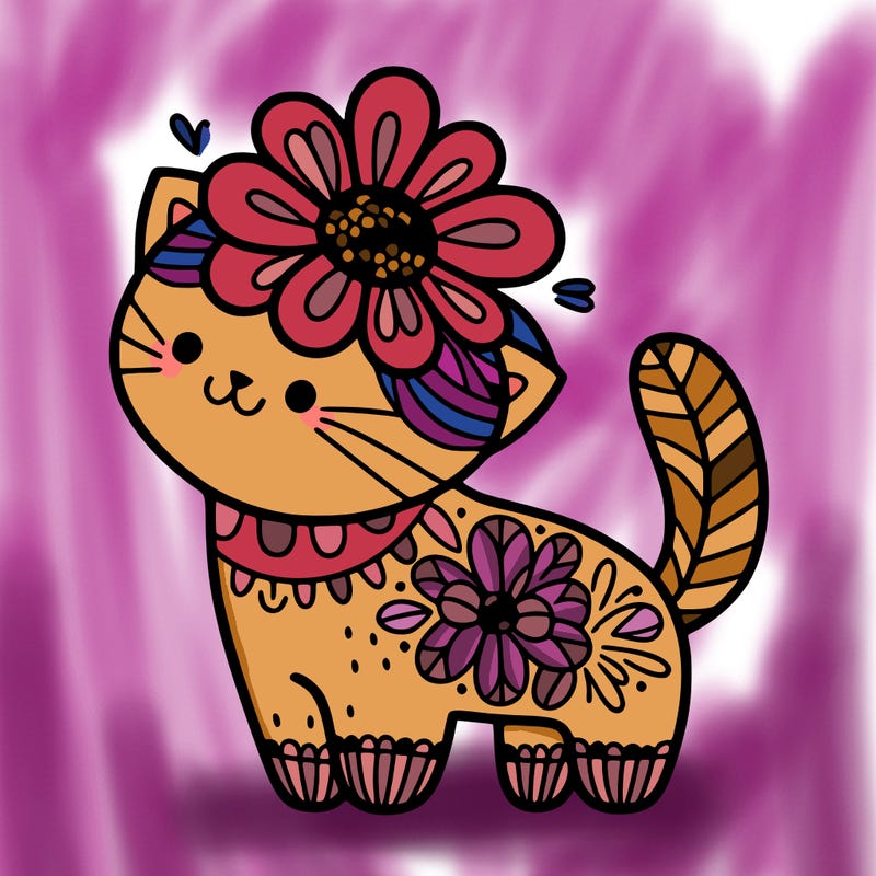 flower cat