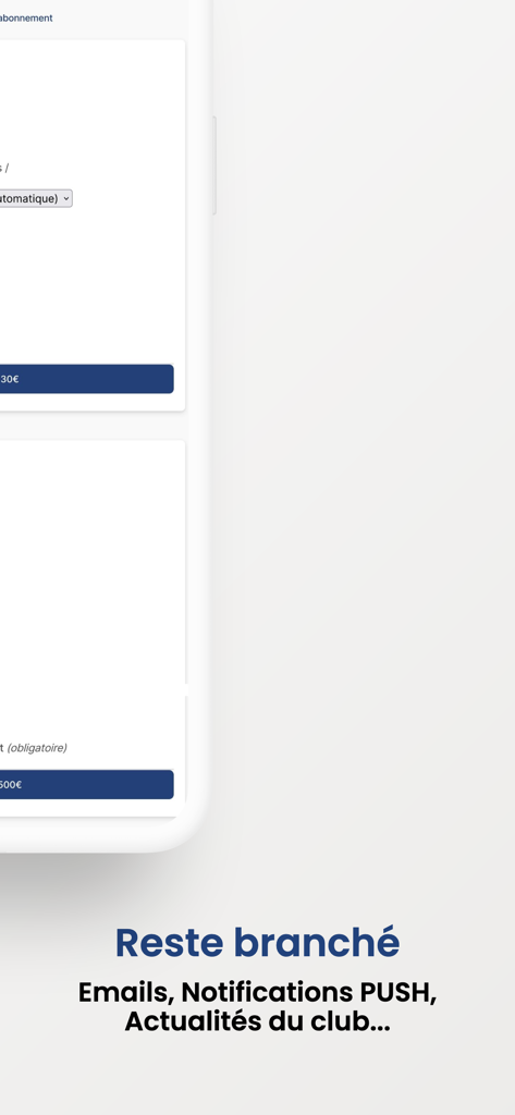 La Pala - La Pala app interface for club news and push notifications