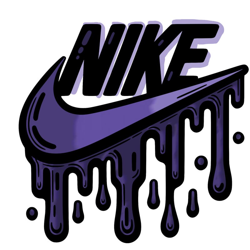 dripping nike logo