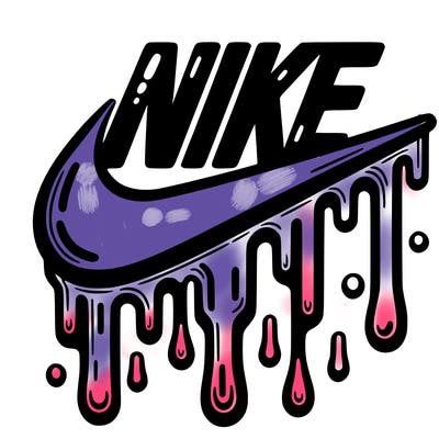 dripping nike logo