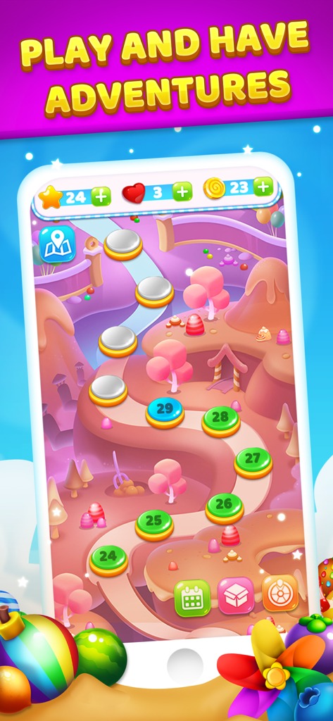 Chef's Quest: Match Sensation - Level progression map showing a culinary adventure in Chefs Quest Match Sensation