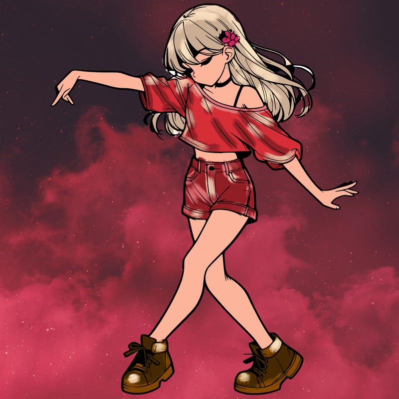 realistic girl danceing