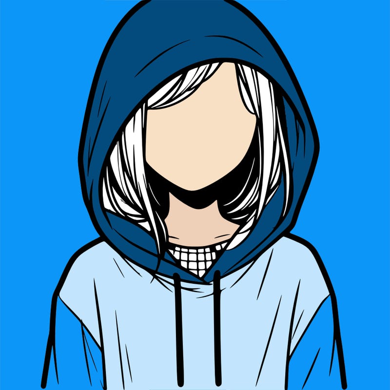 faceless girl in hoodie