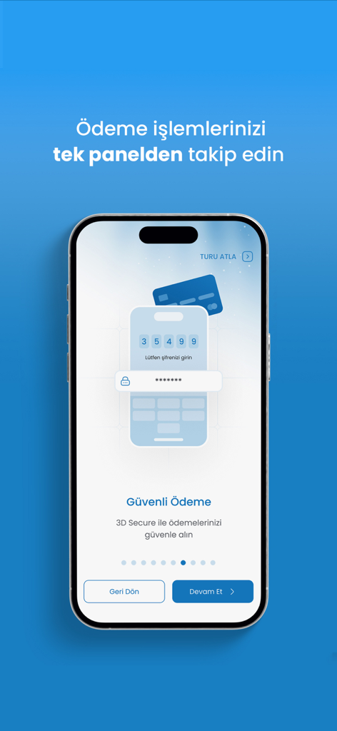 PayTR Mağaza - Secure payment screen on PayTR Magaza app featuring 3D Secure verification
