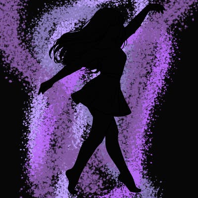 realistic girl danceing