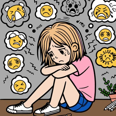 girl struggling with anxiety