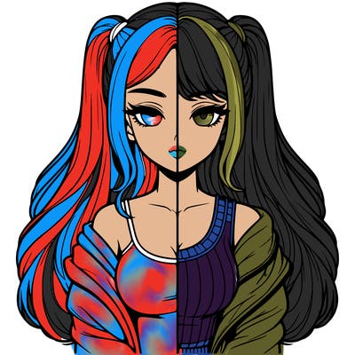 realistic girl split