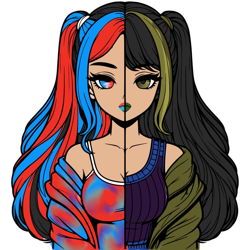 realistic girl split