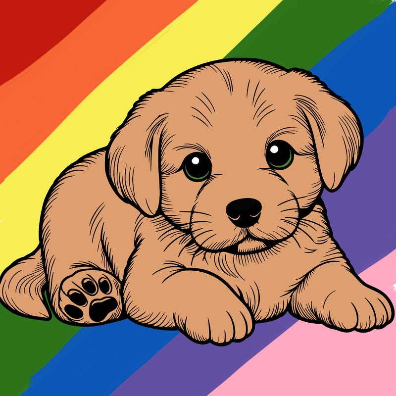 a cute realistic puppy