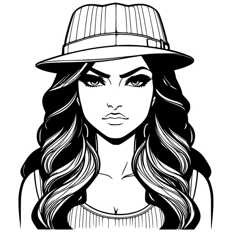 realistic gangster gitl with long girl