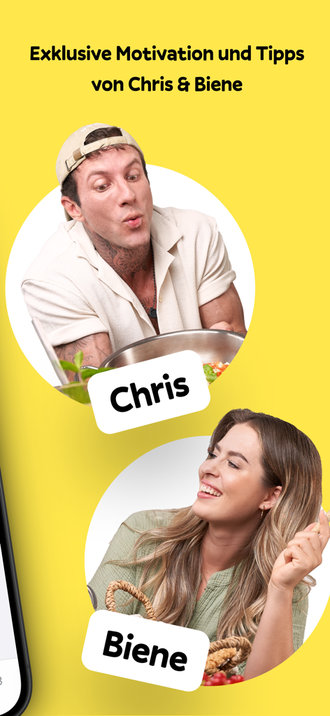 Exclusive motivation and tips from Chris and Biene on the WPF Coaching app screen