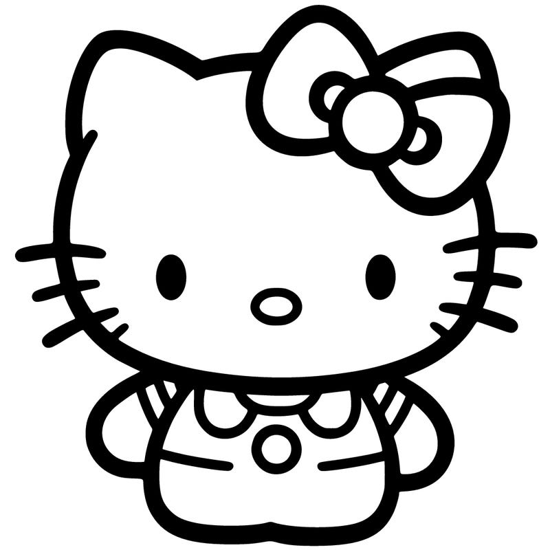 hello kitty pictures to color