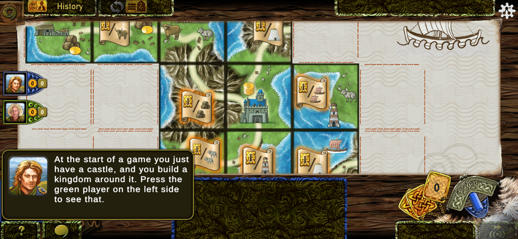 Isle of Skye - Isle of Skye mobile game tutorial showing tile placement and strategic kingdom building.